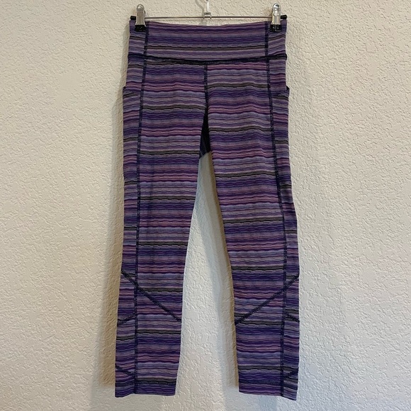 Lululemon Pace Rival Crop in Space Dye Twist Ultra Violet Multi / Blue - Picture 10 of 14